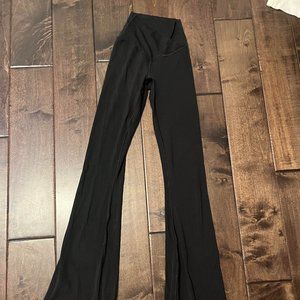 High Waisted Crossover Flare Leggings